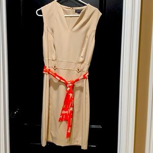 Cream sleeveless dress